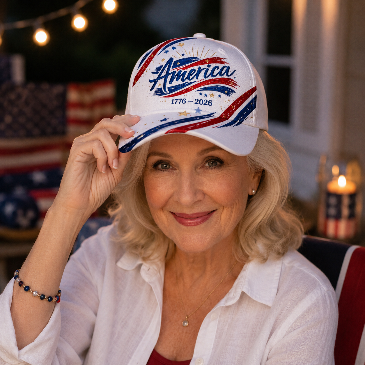 1776–2026 250th Anniversary Embroidered Cap❤️🤍💙