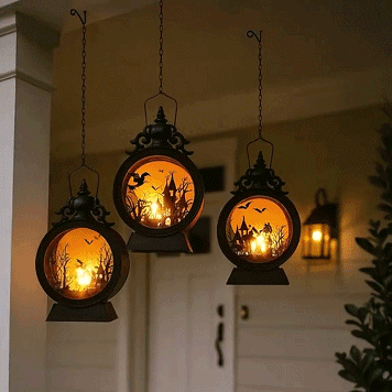 🎃💡Halloween Retro Round Portable Lantern