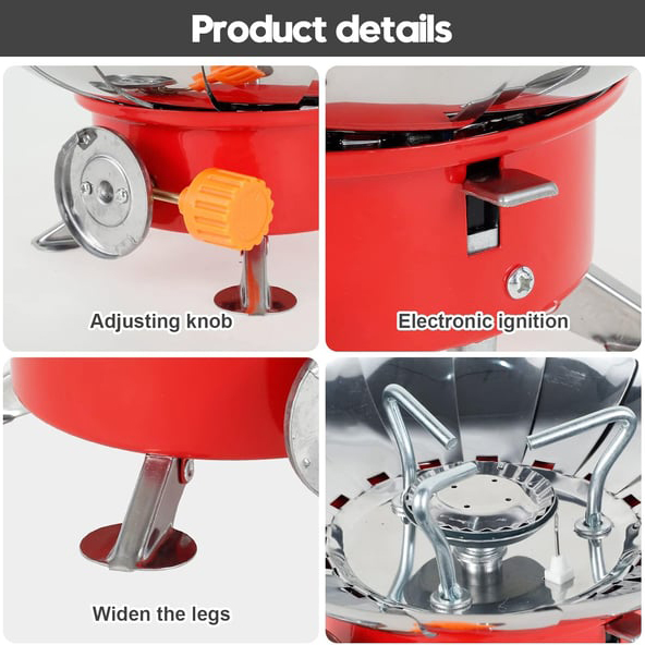Portable Stainless Steel Gas Stove for Outdoor Camping