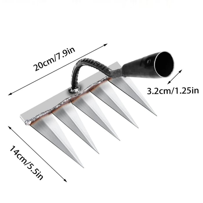 Multi-purpose carbon steel garden rake