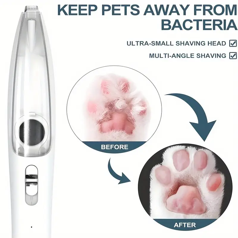 Dog Paw Trimmer with Vacuum Suction