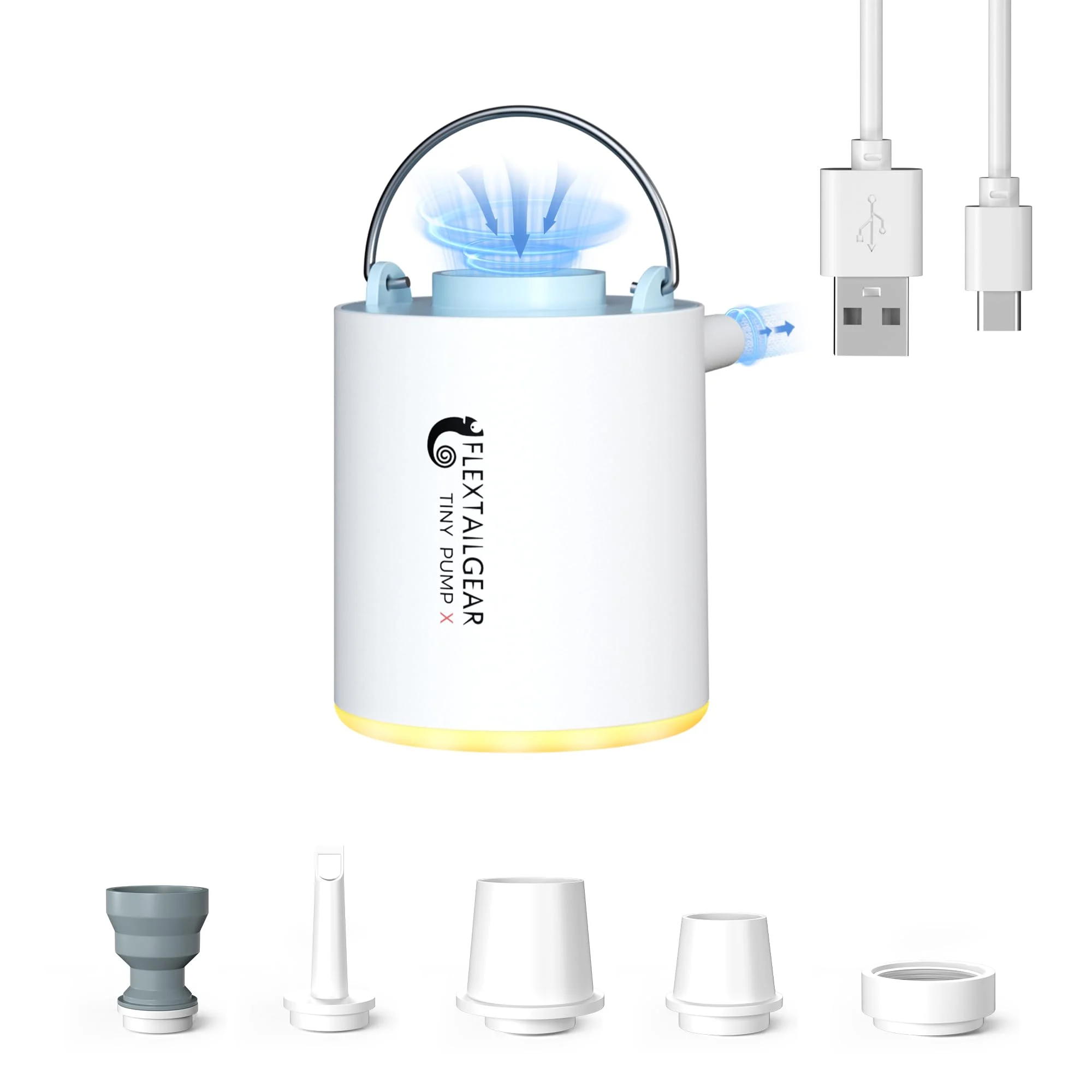 🔥Portable Air Pump+Camping Light