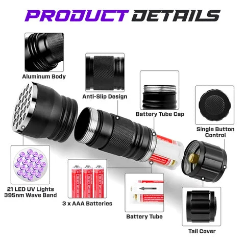 51LED UV Ultraviolet Flashlight