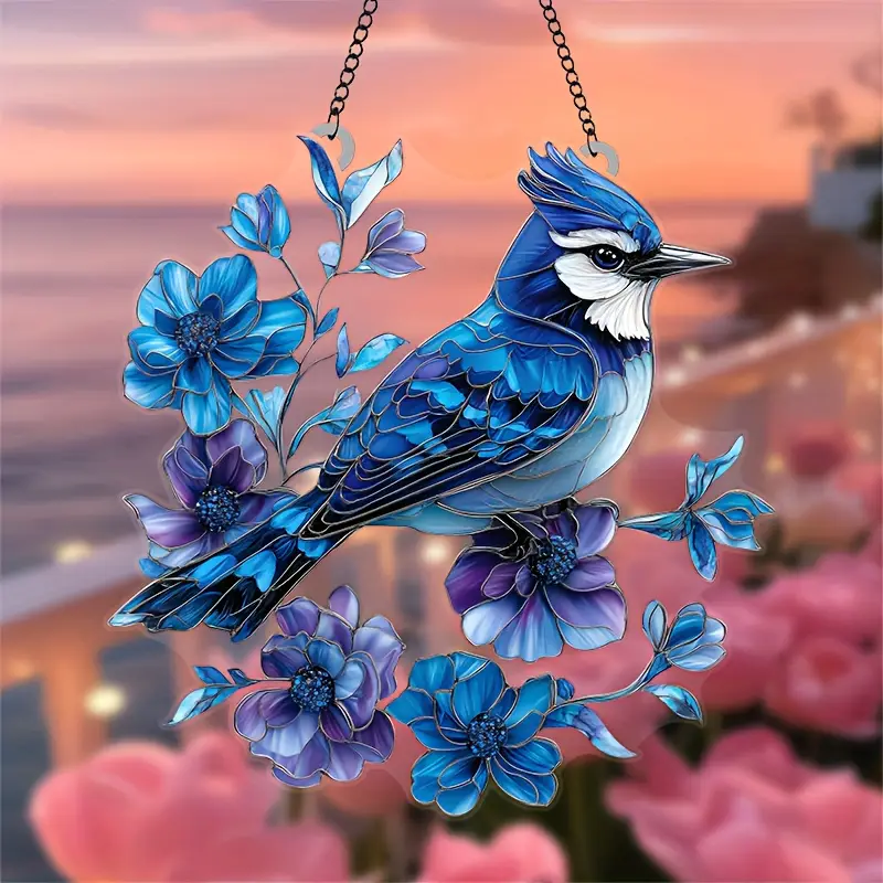 Bluebird Acrylic Hanging Suncatcher
