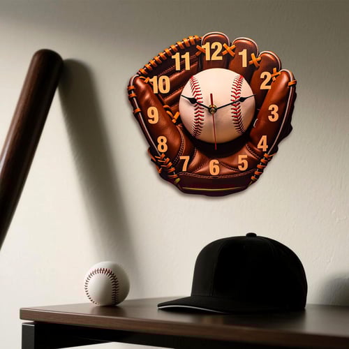 ⚾Baseball gloves wall clock