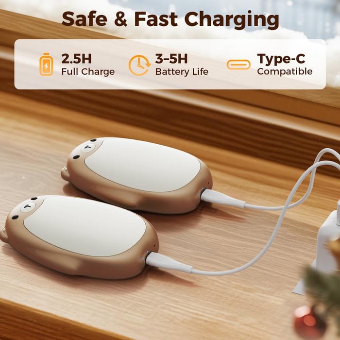 Global Winter Picks🌟Hand Warmers Rechargeable - Cute Bear Design