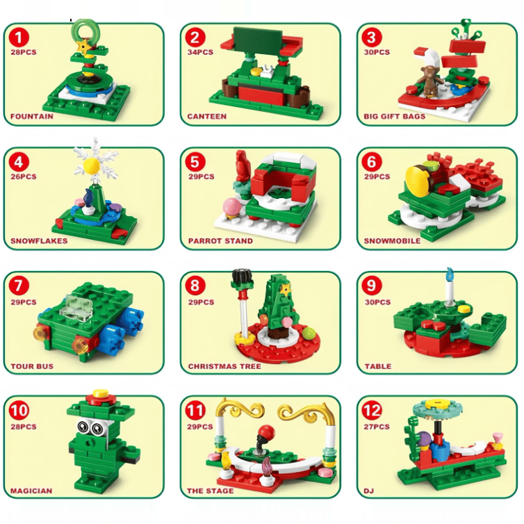 ✨Last Day 49% OFF 🎁Countdown Calendar 2024 Christmas Theme Building Set