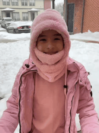 Winter Balaclava & Neck Warmer Hat - Windproof Thermal Kids Full Face Mask with Detachable Hood