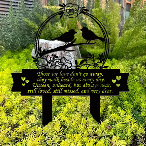 🐦Metal Cardinal Cemetery Memorial Stake