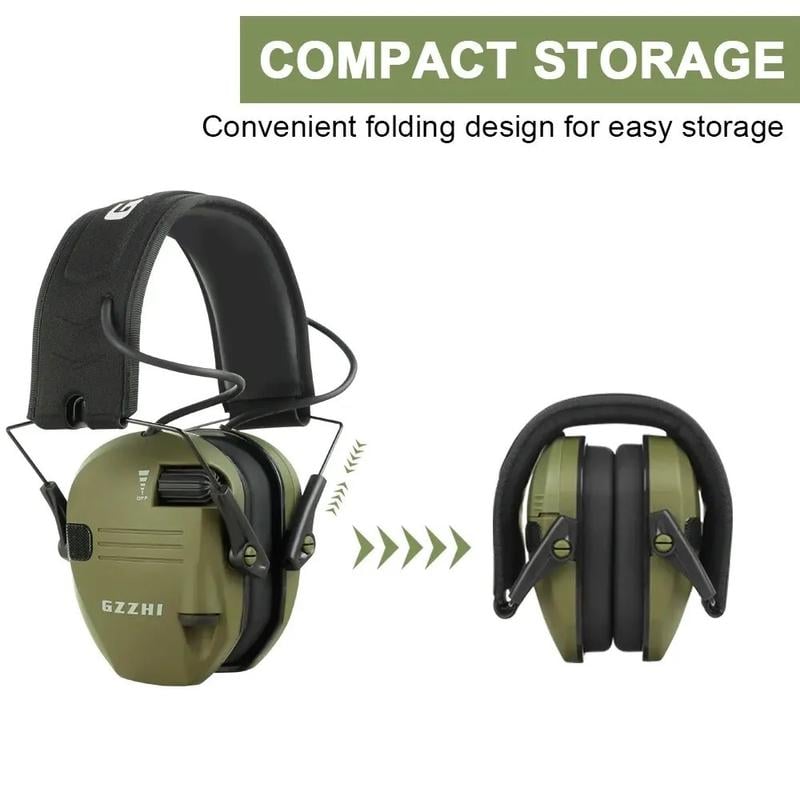 🔥Electronic Hearing Protector,Head Mounted Wired Earmuffs, Hearing Protection-Earphone for Shooting, Hunting, Outdoor Activities