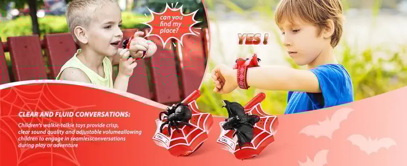Fygurso 儿童恐龙对讲机产品介绍 3280 英尺 3 通道双向对讲机恐龙和蜘蛛 2 包音频间谍设备多色 7