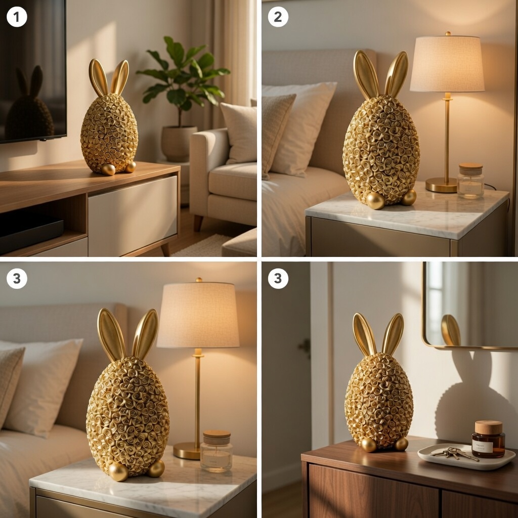 Rose Rabbit Easter Decoration