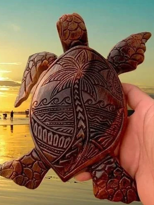 Hawaiian Turtle WoodCarving