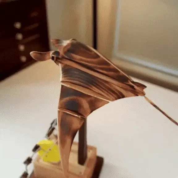 ✨✨Handcrafted Wooden Manta Ray Automaton