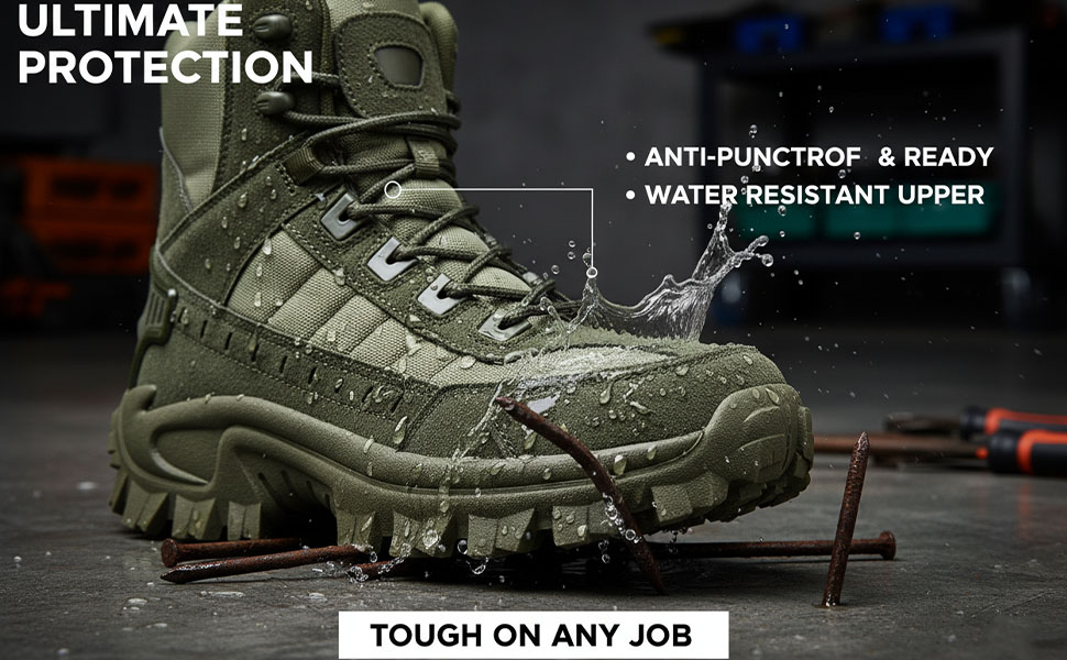 mens orthopedic support anti-puncture work boots