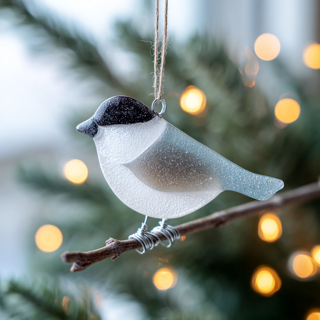 Sea Glass Bird Ornaments – Coastal Light for Your Christmas Tree
