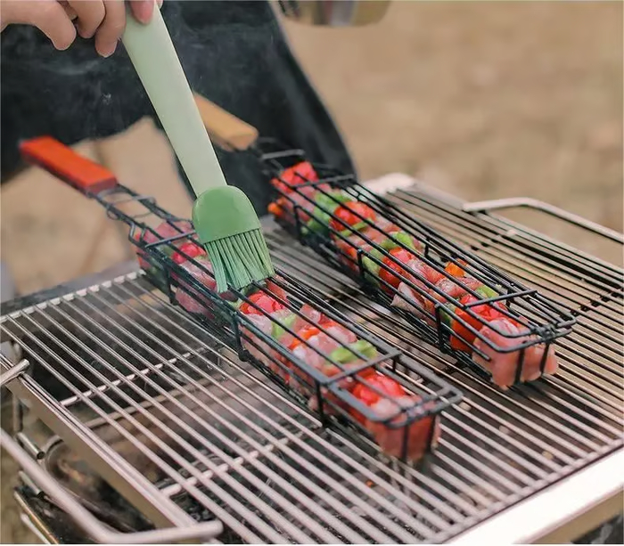 🔥Stainless steel outdoor grill (🌭hot dog, 🥬vegetables,🥩meat)