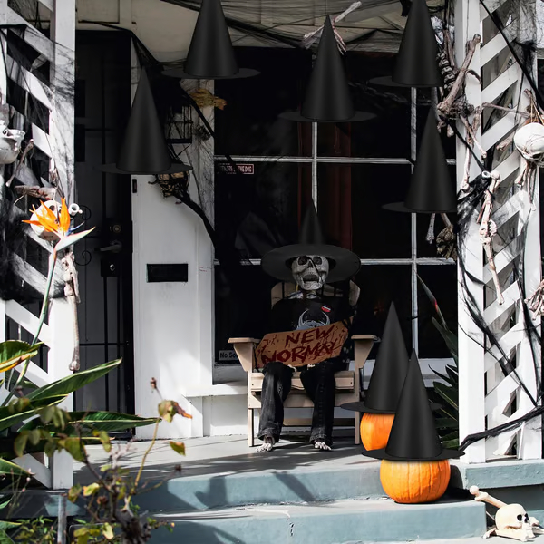 🏆Flash Sale⚡ 50K+ SOLD! Almost Gone-💥🧙‍♀️12 PCS Halloween Witch Hats with 104 FT Nylon Cord