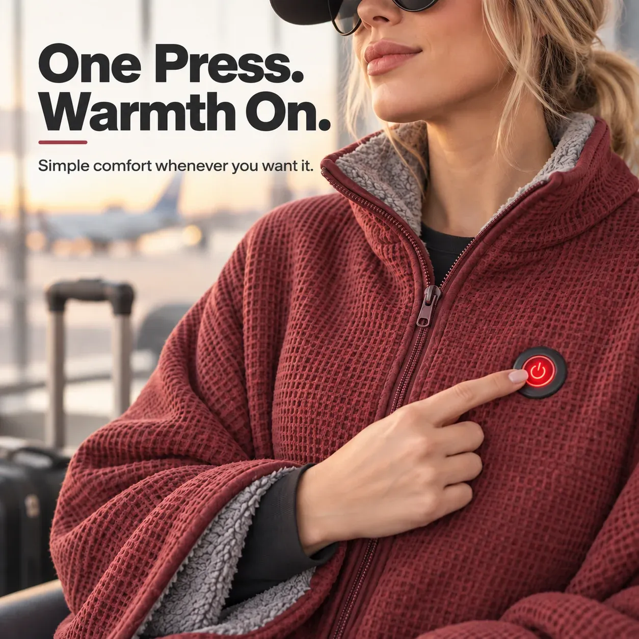 Wearable heated blanket practical comfort
