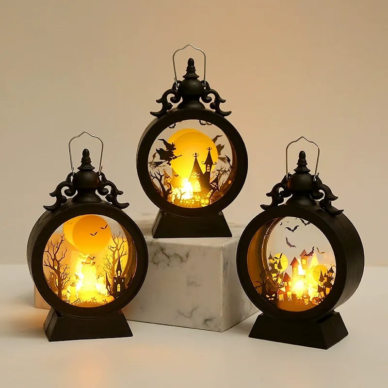 🎃💡Halloween Retro Round Portable Lantern