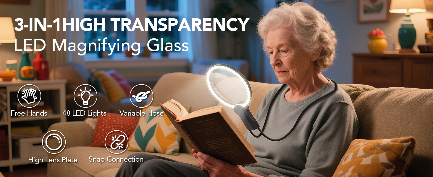 magnifying glass with light