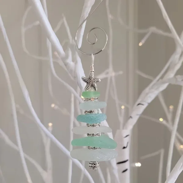 🔥LAST DAY 49% OFF - Sea Glass Christmas Tree Ornament