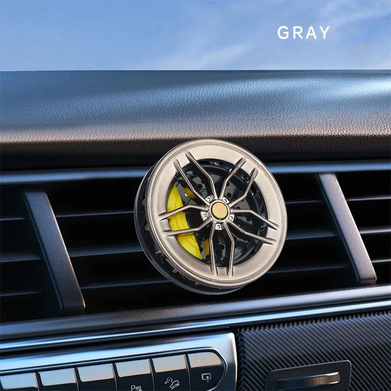 Car air outlet hub perfume rotatable tire air conditioner air outlet aromatherapy