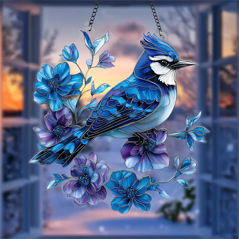 Bluebird Acrylic Hanging Suncatcher