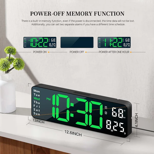 Multifunctional Large Digital Clock