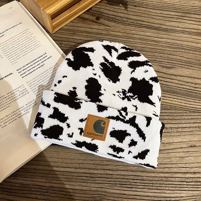 💖Vintage Cow Print Wool Hat
