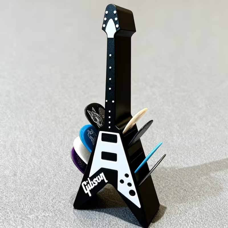 Rock V-Shaped Guitar Pick Holder