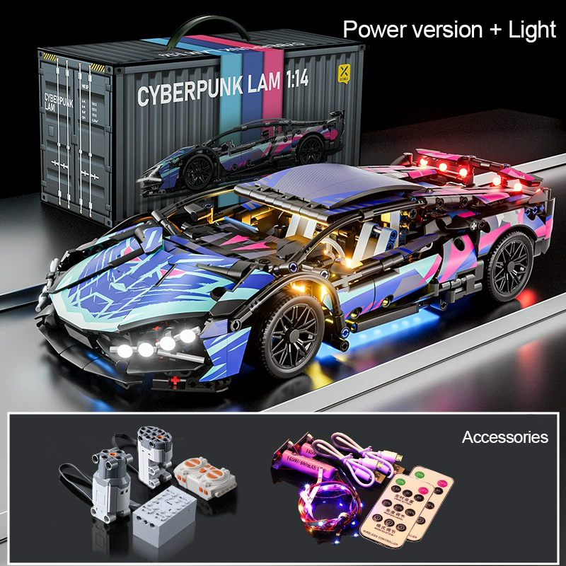 Cyberpunk Sport Car Building Block Sets – Future-Proof Your Creativity!
