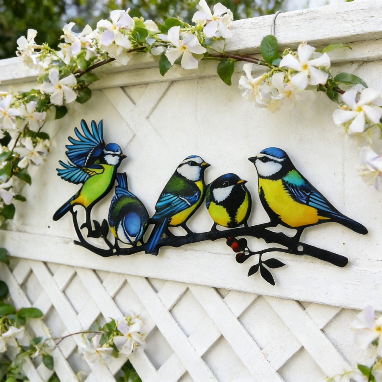 🐦 Colorful Metal Bird Wall Art – Vibrant Garden & Home Decor ✨