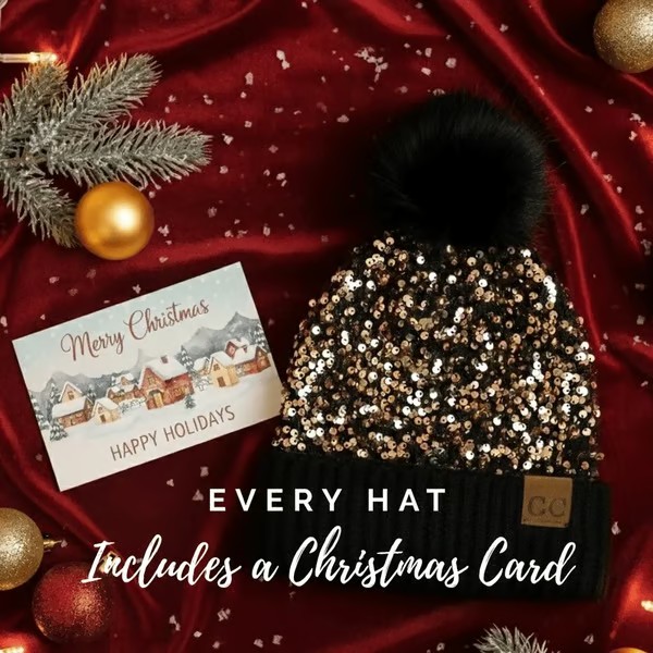 🔥Last Day 49% OFF - Sequin Fur Pom Beanie for Women