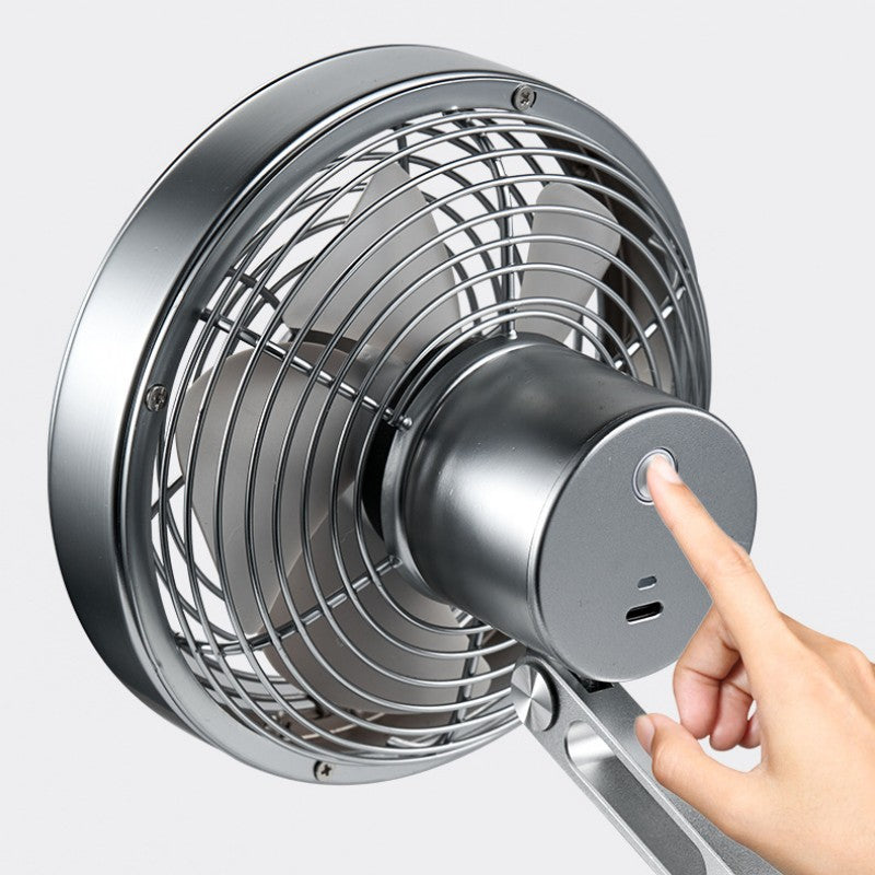 360 Degree Rotating Folding Metal Fan USB/Charging Office Desktop