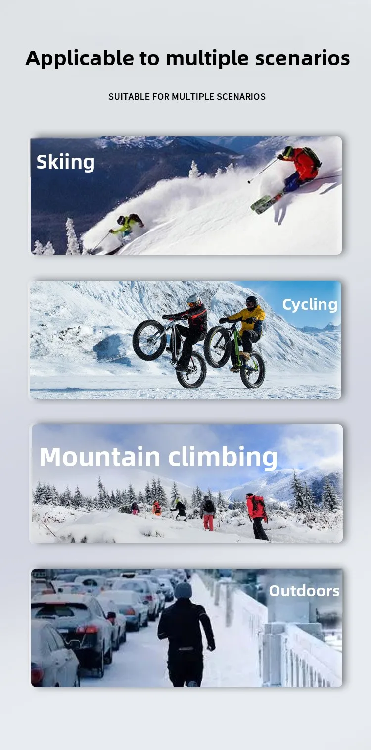 Warm Fleece Lined Thick Winter Motorcycle Gloves Waterproof Non Slip Touch Screen Compatible Men's Cycling Driving Gloves display picture 2