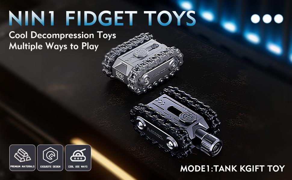 成人金属坐立不安滑块滚轮链旋转器组合，安静的点击坐立不安玩具，适合办公室焦点