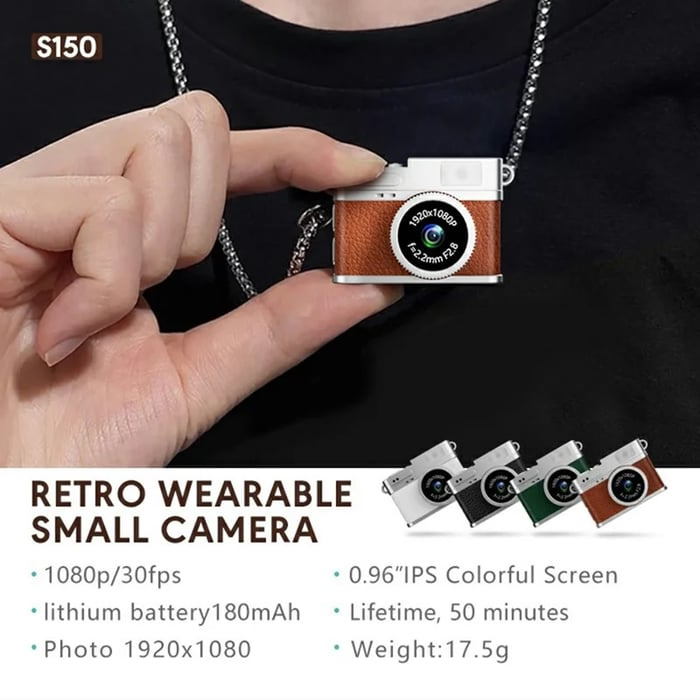 🔥Mini Keychain Cam – 📸Retro Photos & Hidden Security!
