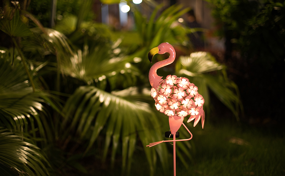 flamingo solar lights
