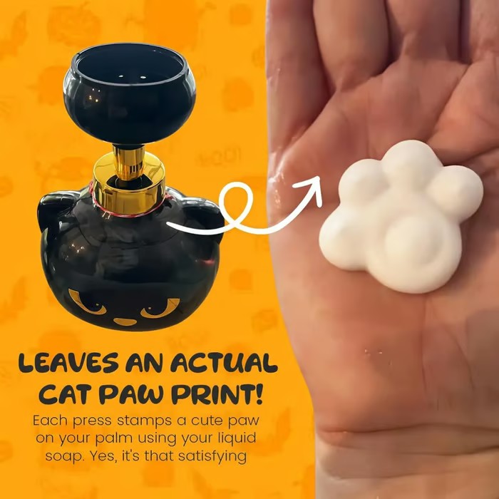 🎃Halloween Limited Edition🐾Cute Cat Paw Foam Soap Dispenser