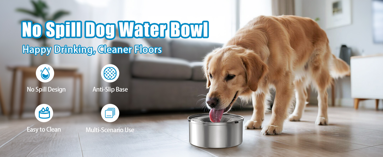 no spill water bowl for dogs