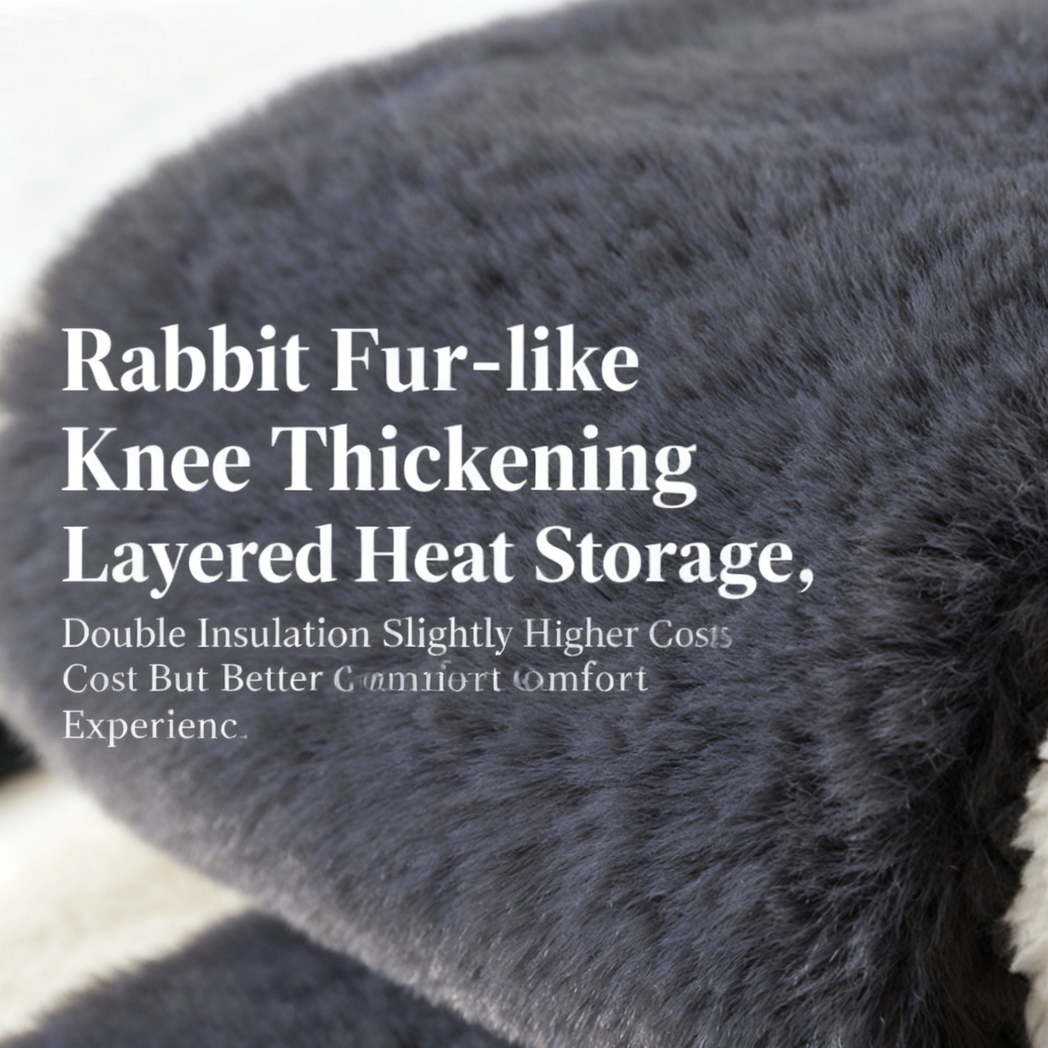 🦵 Rabbit-Fur Thermal Knee Warmers