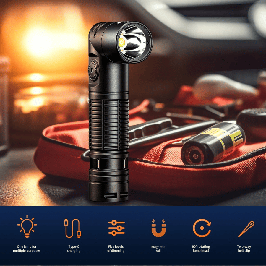 Swivel 500 Lumens Rechargeable Flashlight