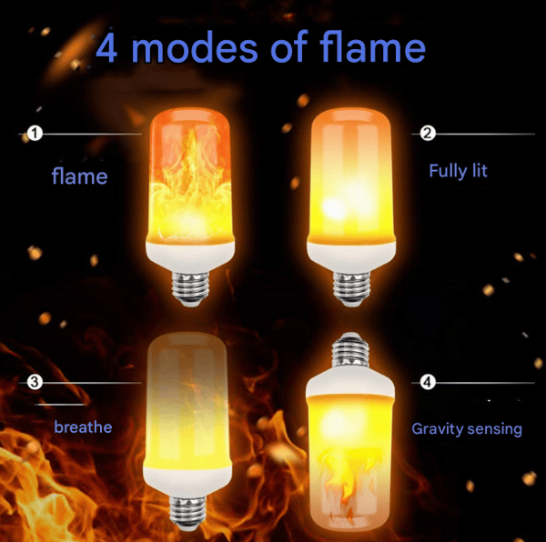 🔥LED Flame Light Bulb With Gravity Sensing Effect