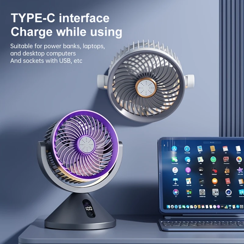 Ultimate 100-Speed Smart LED Circulation Fan for Multi-Scenario Mastery​​