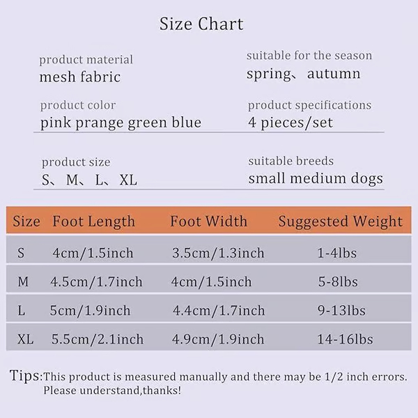 🏆🌸Dog Breathable Mesh Shoes