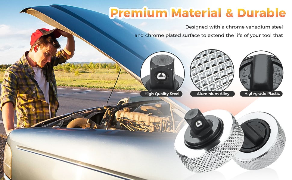 Hicello 3PC 3 Size Iron Shell Ratchet Wrench Reversible Thumbwheel Ratchet Wrench