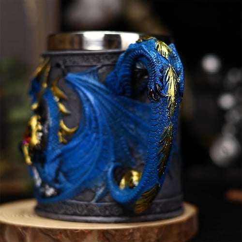 Retro Gem Dragon Stainless Steel Mug