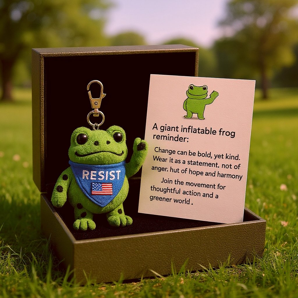 RESIST Frog Plush – A Gentle Call for Change