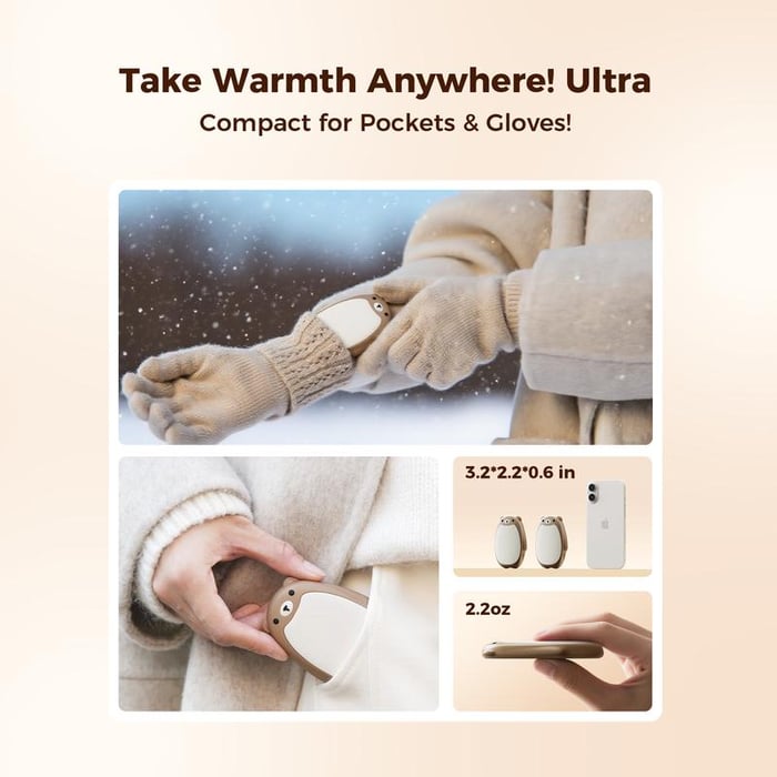 Global Winter Picks🌟Hand Warmers Rechargeable - Cute Bear Design